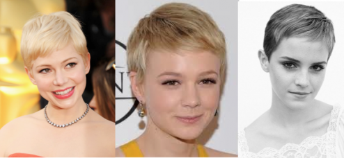 Pixie Cut Michelle Williams Carey Mulligan Emma Watson 
