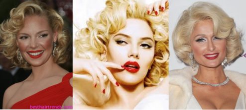 Marilyn Monroe hairstyles_Katherine Heigl Scarlett Johansson Paris Hilton