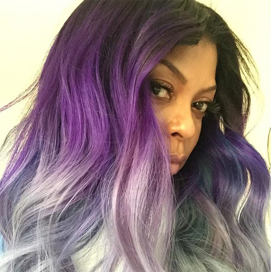 Taraji P Henson Purple Hair