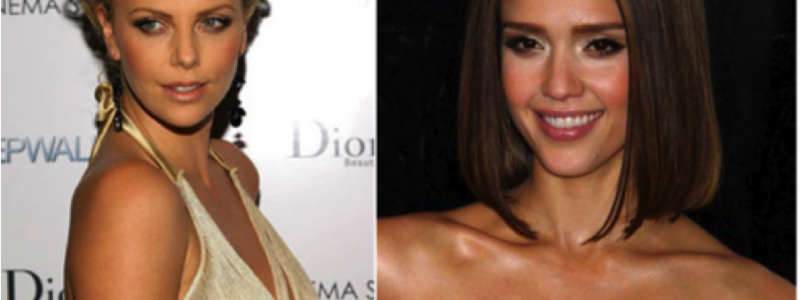 Charlize Theron Jessica Alba Oval Face_Salon Buzz Stay Gorgeous
